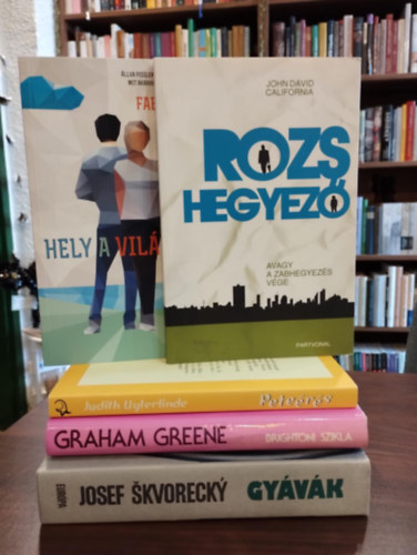 Judith Uyterlinde, California John David, Fabio Volo, Graham Greene, Josef Skvorecky: Szépirodalom könyvcsomag 5 darabos KÖNYVMENTŐ AJÁNLAT: Peteérés, Rozshegyező, Hely a világban, Brightoni szikla, Gyávák antikvár