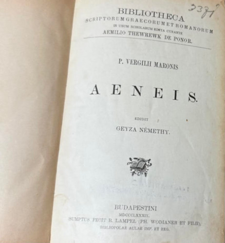 P. Vergilii Maronis: Aeneis antikvár