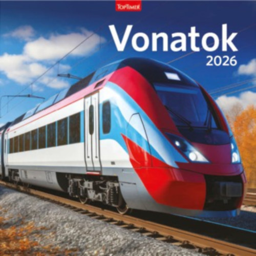 Vonatok - Lemeznaptár - 58x29 cm - 2026 naptár