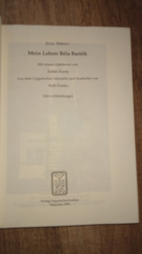 Júlia Székely: Mein Lehrer Béla Bartók antikvár