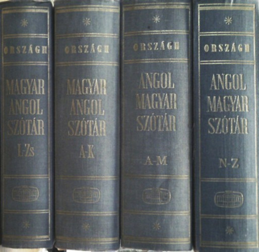Országh László: Angol-Magyar, Magyar-Angol szótár/nagyszótár I-IV. antikvár