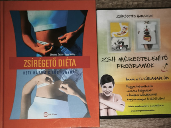 Christina Zacker - Sonja Mutter: Christina Zacker-Sonja Mutter - Zsírétegő diéta + ajándék DVD - Zsírégetés harcosai-ZSH méregtelenítő programok antikvár