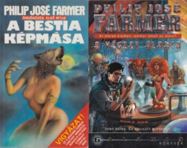 Philip José Farmer: 2 db Philip José Farmer sci-fi regény: A bestia képmása + A végzet álarca antikvár