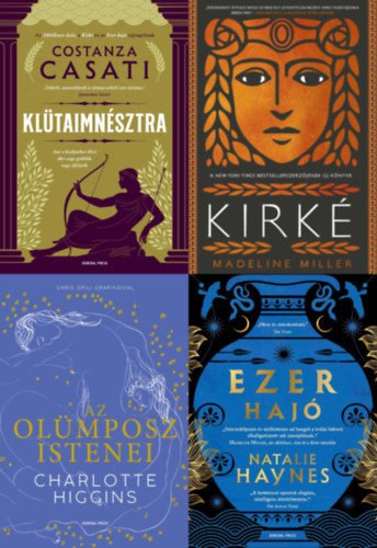 Costanza Casati, Charlotte Higgins, Natalie Haynes, Madeline Miller: 4 db ókori görög történelmi regény: Ezer ​hajó +  Klütaimnésztra + Az Olümposz istenei + Kirké antikvár