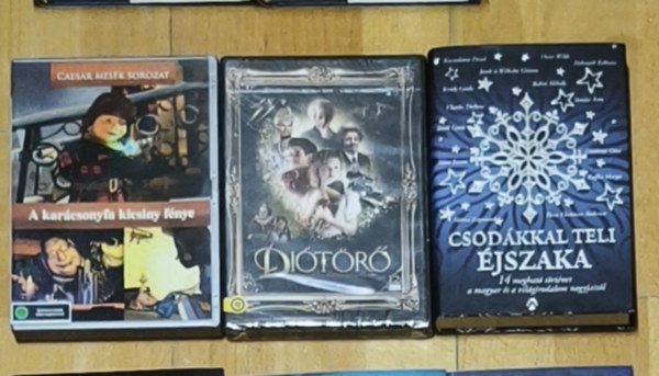 2db karácsonyi mese DVD + ajándék könyv - A karácsonyfa kicsiny fénye, Diótörő + Csodákkal teli éjszaka-14 megható történet a magyar és a világirodalom nagyjaitól antikvár