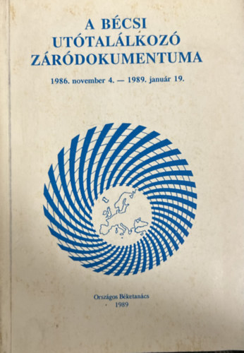 A bécsi útótalálkozó záródokumentuma antikvár