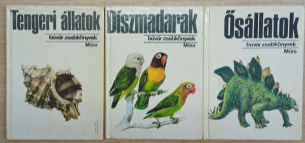 Podani János, Vargha Béla, Farkas Henrik: 3 db a Búvár Zsebkönyvek sorozatból: Tengeri állatok - Díszmadarak - Ősállatok antikvár