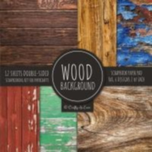 Crafty As Ever: Wood Background Scrapbook Paper Pad 8x8 Scrapbooking Kit for Papercrafts, Cardmaking, DIY Crafts, Rustic Texture Design, Multicolor idegen