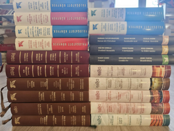 Barbara Taylor Bradford, Cecilia Ahern, Mary Clark Higgins, Nelson DeMille, Nicholas Sparks, Tess Gerritsen, Michael Connelly, Linwood Barclay, James Patterson, Ken Follett, Frederick Forsyth, Harlan Coben, Nora Roberts, Douglas Preston és Lincoln Child, Jeffery Deaver, Dan Brown: 20db Reader's Digest kötet, KÖNYVMENTŐ AJÁNLAT! antikvár