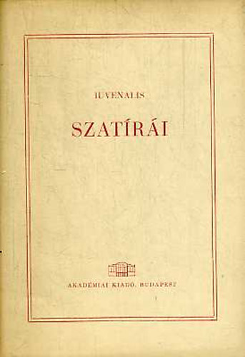 Iuvenalis: Iuvenalis szatírái (latin-magyar) antikvár