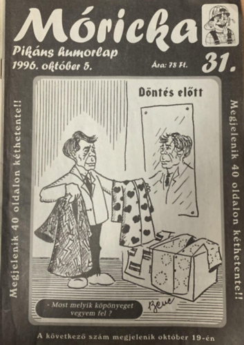 Szűcs Alfréd (szerk.): Móricka - Pikáns humorlap 31. (1997. október 5.) antikvár