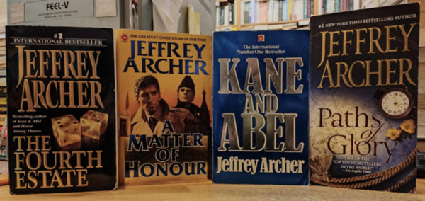 Jeffrey Archer: 4 db Jeffrey Archer: A Matter of Honour + Kane and Abel + Paths of Glory + The Fourth Estate antikvár