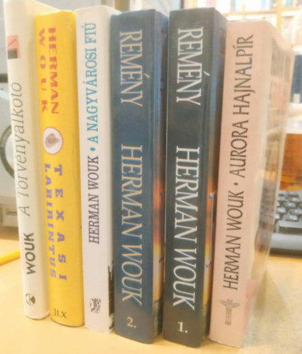 Herman Wouk: 6 db Herman Wouk: A törvényalkotó; Texasi labirintus; A nagyvárosi fiú; Aurora hajnalpír; Remény 1-2. (I-II.) antikvár