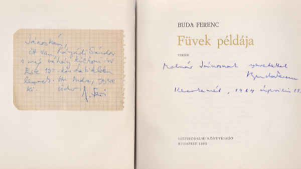Buda Ferenc: Füvek példája (Dedikált) könyv