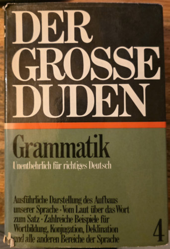 Der Grosse Duden 4. Grammatik antikvár