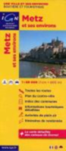 Metz mit Umgebung 1 : 80 000 Freizeitkarte idegen