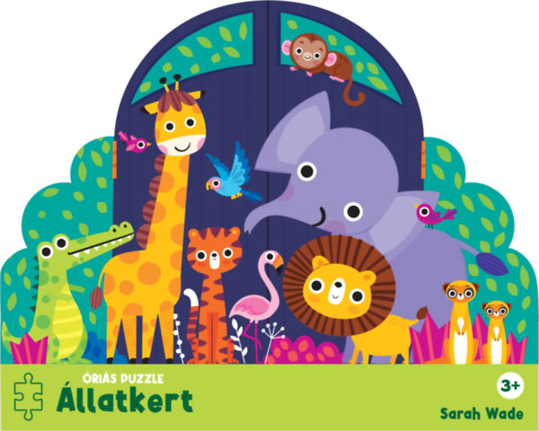 Óriás puzzle - Állatkert játékkártya
