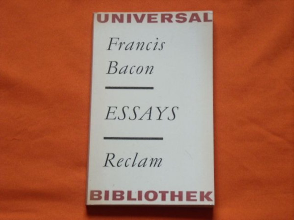 Francis Bacon: Essays antikvár