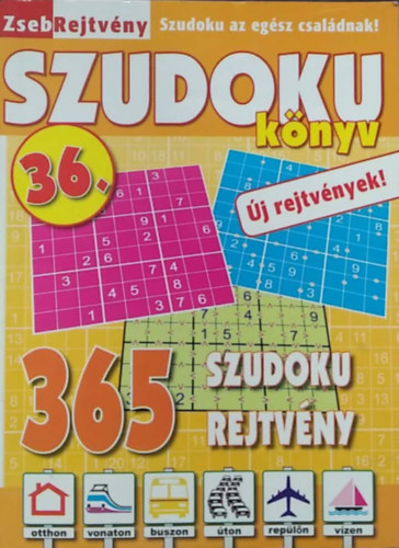 Szudoku könyv 36. - 365 szudoku rejtvény antikvár