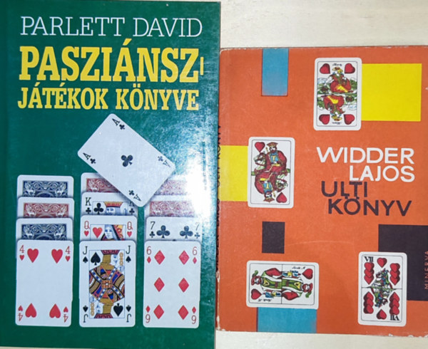Widder Lajos, Parlett David: 2db kártyajátékkal kapcsolatos könyv - Widder Lajos-Ulti könyv, Parlett David-Pasziánszjátékok könyve könyv
