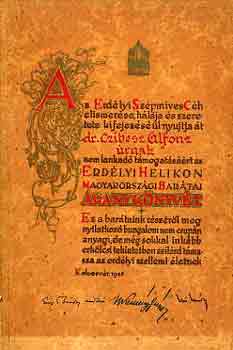 Az Erdélyi Helikon magyarországi barátainak Aranykönyve 1937 antikvár