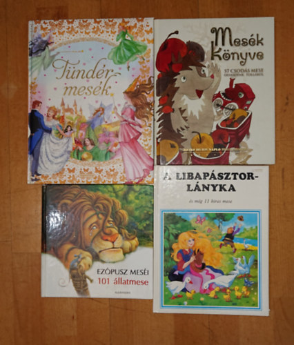 Ezópusz: 4 szép mesegyűjtemény: 101 állatmese, A libapásztorlányka és még 11 mese, Mesék könyve (57 mese), Tündérmesék antikvár