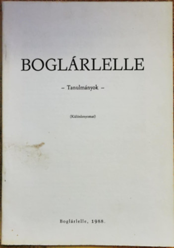 Boglárlelle - Tanulmányok (különlenyomat) antikvár