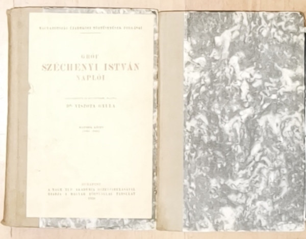 Széchenyi István: 2db kötet Gróf Széchenyi István naplóiból - Ötödik kötet (1836-1843), Hatodik kötet (1844-1848) antikvár
