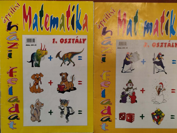 Matematika házi feladat foglalkoztató füzet 1-2. osztály, április (2 db) antikvár