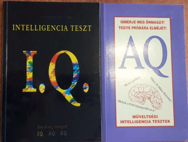 Szöllősi Péter (szerk.), Könyvmíves Könyvkiadó: IQ-Intelligencia tesztek (szerk:Szöllősi Péter) + AQ- Műveltségi intelligencia tesztek (Könyvmíves Kiadó) könyv