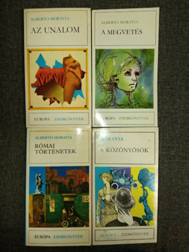 Alberto Moravia: 4 db Alberto Moravia: Az unalom + A megvetés + Római történetek + A Közönyösök antikvár