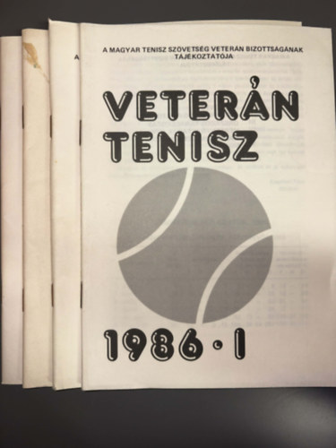 Az MTSZ Veterán Bizottsága, Esztergály Gyula: Veterán tenisz 1986 I-IV. antikvár