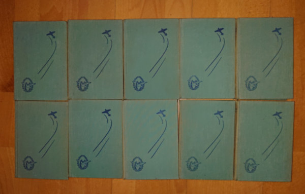 Anne M. Lindbergh, Lucio D'Ambra, Steff Tibor, Valentino Tocci, Amelia Earhart, Gunther Plüschow, Antoine de Saint-Exupéry, Svachulay Sándor, Magyar Sándor, Bánhidi Antal: 10 kötet a Harc a levegőért című könyvsorozatból (az összes cím a leírásban): Zúg a szél, Szárnyas katonák, Játék az éggel, Légi párbaj, Az utolsó út, Ezüstkondor, antikvár