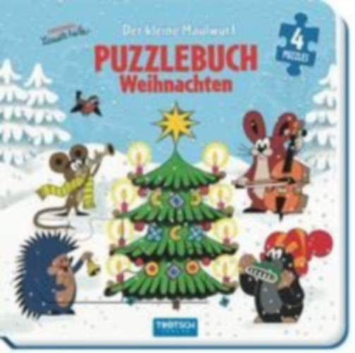 Trötsch Der kleine Maulwurf Puzzlebuch mit 4 Puzzle Weihnachten idegen