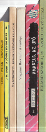 Forrest Wilson, Jean-Marc Ligny, V. V. Medvegyev, Vlagyimir Beekman, Thomas Brezina, Eduard Szkobeljev: 6 db. ifjúsági sci-fi: Szupernagyi + A jövőbe tévedt utas + Barankin különös kalandjai + A vastörpe + Amadeus, az UFÓ + A zöld folyó titka antikvár