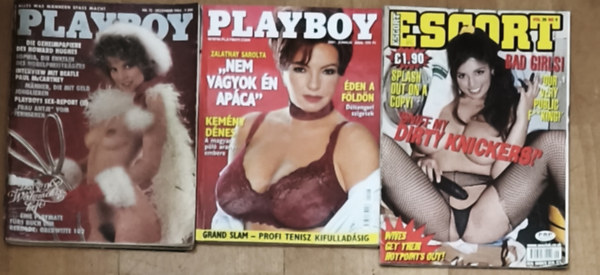 3db erotikus magazin - Escort Vol 20 No 9 (angol nyelvű), Playboy 2001. június, Playboy Dezember 1984 (német nyelvű) antikvár