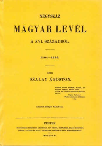 Négyszáz magyar levél a XVI. századból. 1504-1560. akciós termékkép 1
