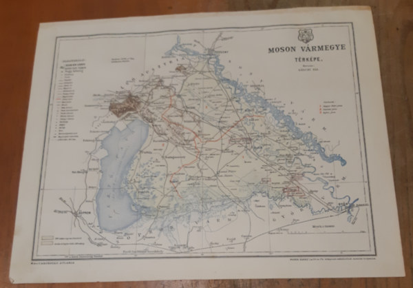 Moson Vármegye térképe antikvár