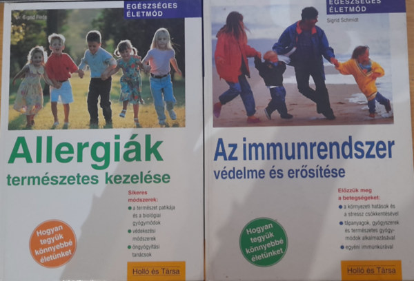 Dr. Sigrid Flade: 2 db egészséges életmód könyv: Allergiák természetes kezelése, Az immunrendszer védelme és erősítése antikvár