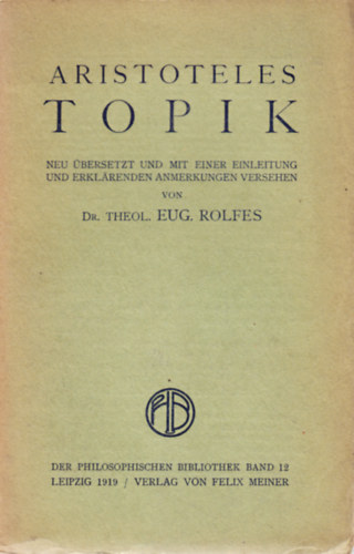 Aristoteles: Topik antikvár