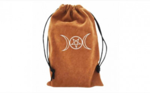 Wicca Tarot kártyatartó - barna bársony