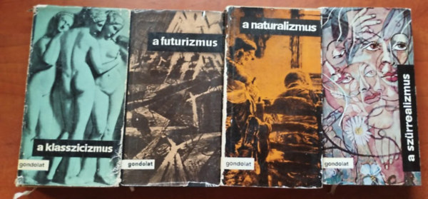 Jávori Jenő (szerk.), Király Gyula, Bajomi Lázár Endre (szerk.), György Rónai: 4db Modern Művészet: A klasszicizmus + A szürrealizmus + A naturalizmus+A futuralizmus antikvár