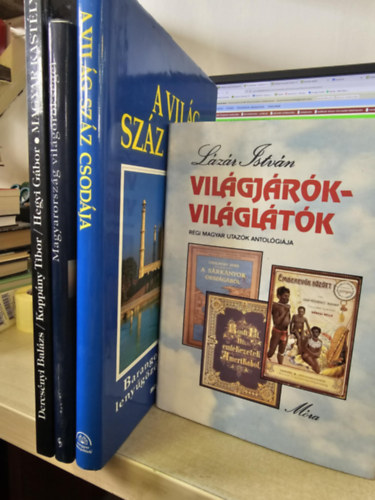 4db album: Magyar kastélyok+ Magyarország világörökségei+ A világ száz csodája+ Világjárók- Világlátók antikvár