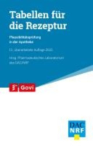 Tabellen für die Rezeptur idegen