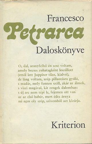 Francesco Petrarca: Daloskönyve antikvár