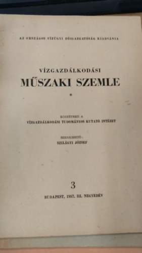 Vízgazdálkodási műszaki szemle antikvár