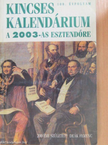 Kincses kalendárium a 2003-as esztendőre antikvár
