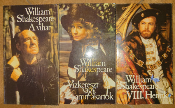 Wiiliam Shakespeare: 3 dráma Shakespeare-től: A vihar, Vízkereszt vagy amit akartok, VIII. Henrik antikvár