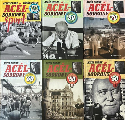 Aczél Endre, Török Péter: 6 db Acélsodrony '50 I-II.; '60; '70; '80; Acélsodrony Sport 1962-1989 Teljes sorozat antikvár