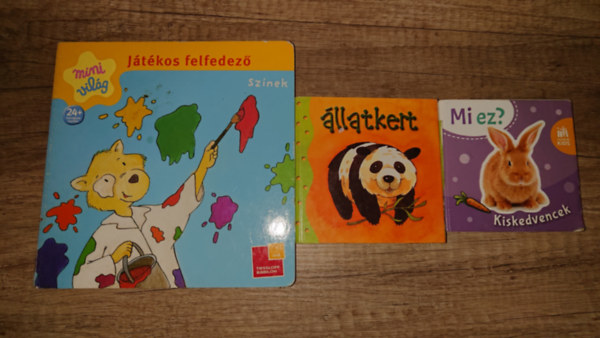 3 leporelló kisgyerekeknek: Mi ez? - Kiskedvencek, Állatkert, Játékos felfedező - színek antikvár